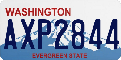 WA license plate AXP2844