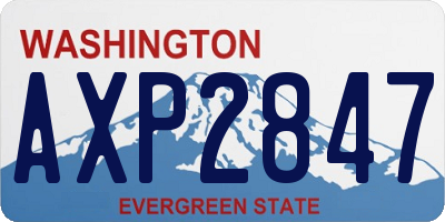 WA license plate AXP2847