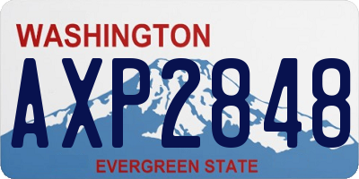 WA license plate AXP2848