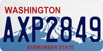 WA license plate AXP2849