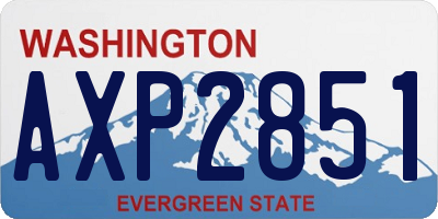 WA license plate AXP2851
