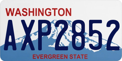 WA license plate AXP2852