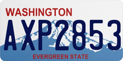 WA license plate AXP2853