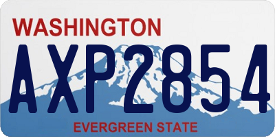WA license plate AXP2854