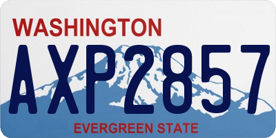WA license plate AXP2857