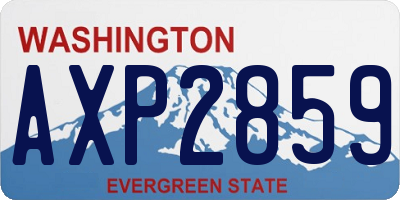 WA license plate AXP2859