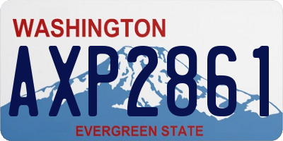WA license plate AXP2861