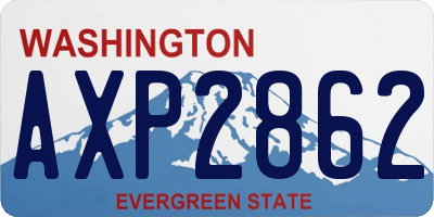 WA license plate AXP2862
