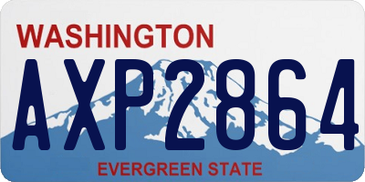 WA license plate AXP2864