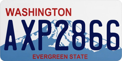 WA license plate AXP2866
