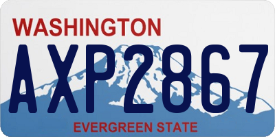WA license plate AXP2867