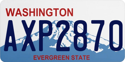 WA license plate AXP2870