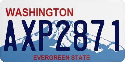 WA license plate AXP2871