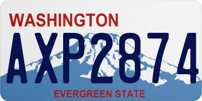 WA license plate AXP2874