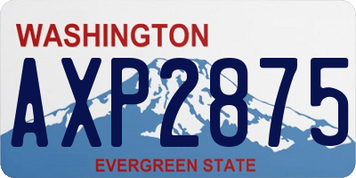 WA license plate AXP2875