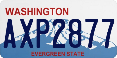 WA license plate AXP2877