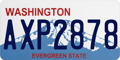 WA license plate AXP2878