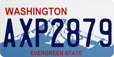WA license plate AXP2879