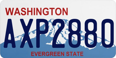 WA license plate AXP2880
