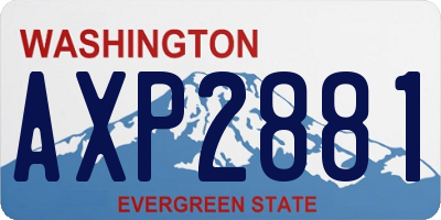 WA license plate AXP2881