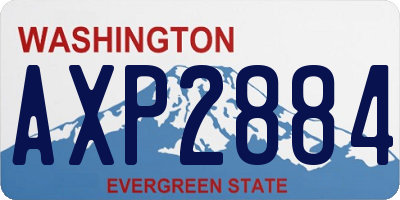 WA license plate AXP2884