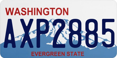 WA license plate AXP2885