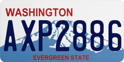 WA license plate AXP2886