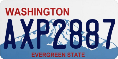 WA license plate AXP2887