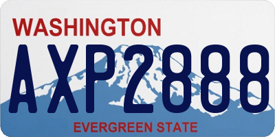WA license plate AXP2888