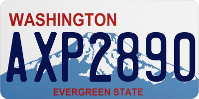 WA license plate AXP2890