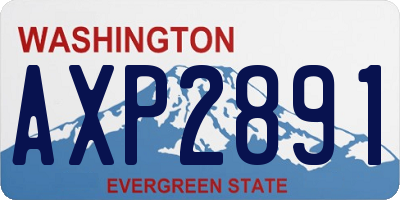 WA license plate AXP2891