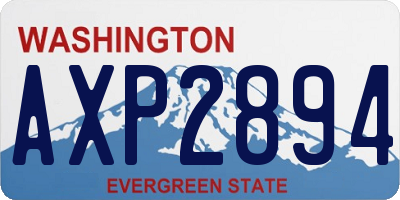 WA license plate AXP2894