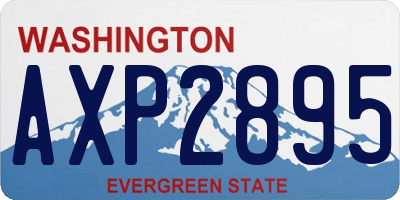 WA license plate AXP2895