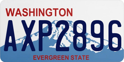 WA license plate AXP2896