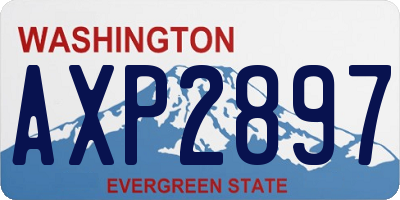 WA license plate AXP2897