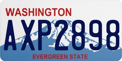 WA license plate AXP2898