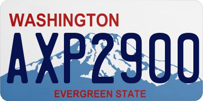 WA license plate AXP2900