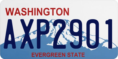 WA license plate AXP2901
