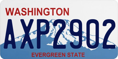 WA license plate AXP2902