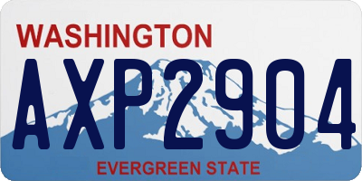 WA license plate AXP2904