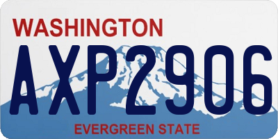 WA license plate AXP2906