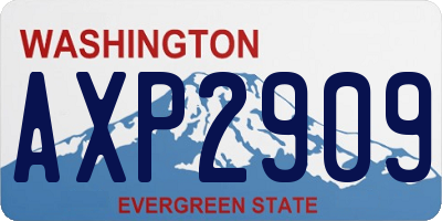 WA license plate AXP2909