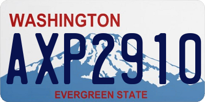 WA license plate AXP2910