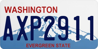 WA license plate AXP2911