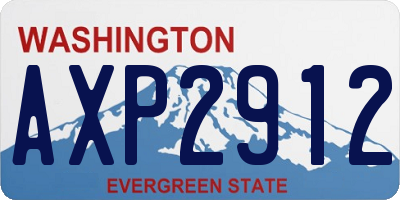 WA license plate AXP2912