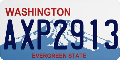 WA license plate AXP2913