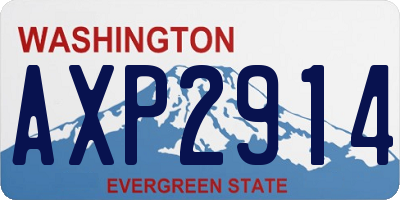 WA license plate AXP2914