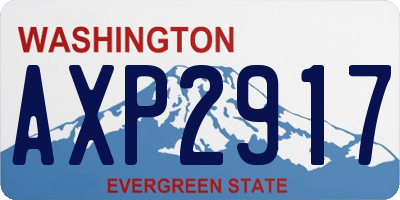 WA license plate AXP2917