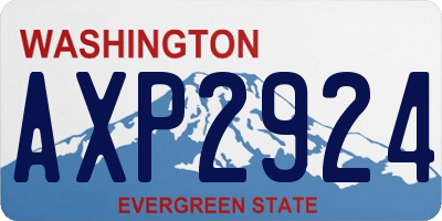WA license plate AXP2924