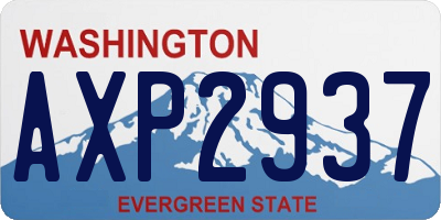 WA license plate AXP2937